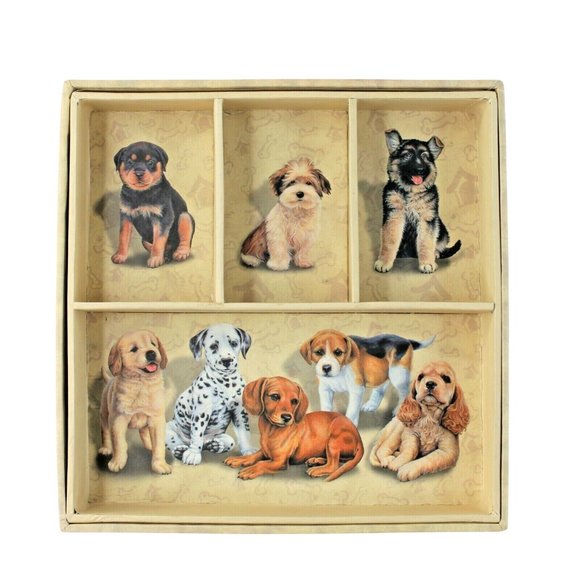 Revelations Puppy Love Trinket Jewelry Nesting Boxes Sectioned Drawer Lot Of 2 - Picture 5 of 10